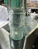Green Glass Bamboo Vintage Vase