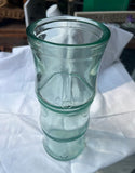 Green Glass Bamboo Vintage Vase