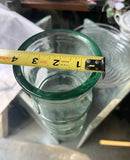 Green Glass Bamboo Vintage Vase