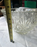 Vintage Large Glass Etched Bowl