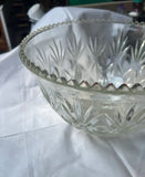 Vintage Large Glass Etched Bowl