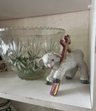 Vintage Large Glass Etched Bowl