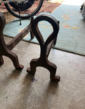 Pair of Vintage Minimalist Metal Andirons