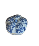 Blue and White Pumpkin Style Ceramic Box