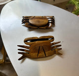 Pair of Vintage Hand Carved Crabs