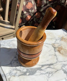 Vintage Wooden Mortar and Pestle
