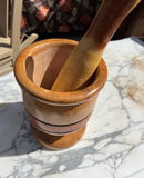 Vintage Wooden Mortar and Pestle