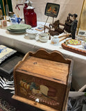 Vintage Wooden Hand Painted Bread Box