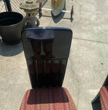 1980s Lacquered Black Upholstered Dining Chairs - Set of 5
