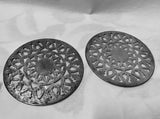 Pair of silver trivets