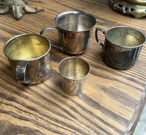 Sterling silver tea cup collection