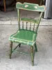 Pair of Mid 20th Century Green Pennsylvania Folk Art Chairs