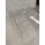 1960s Postmodern Lucite Nesting Tables - 3 Pieces