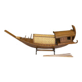 1960s Sculptural Hand Carved Wooden Boat