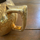 1970s 24kt Gold Dripped Pottery - Teapot Vase - FREE SHIPPING!