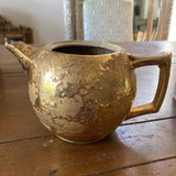 1970s 24kt Gold Dripped Pottery - Teapot Vase - FREE SHIPPING!