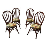 1970s Albini Style Tortoiseshell Bistro Chairs - Set of 4
