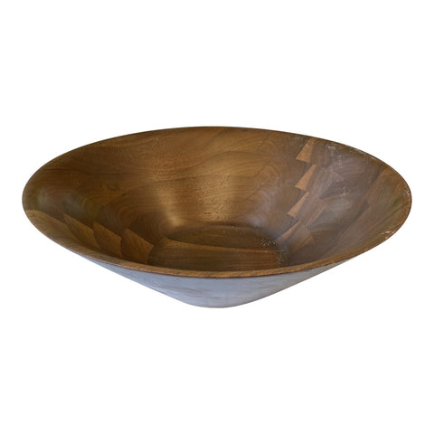 1970s American Walnut Wooden Bowl - FREE SHIPPING!
