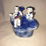 1970s Blue and White Chinoiserie Sculpture - FREE SHIPPING!