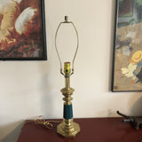 1970s Brass Detailed Green Lamp - FREE SHIPPING!