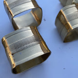 1970s Brass Napkin Ring Holders - Collection of 7 - FREE SHIPPING!
