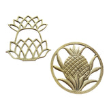 1970s Brass Pineapple Trivets - a Pair - FREE SHIPPING!