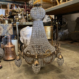 1970s Bronze Deer Head Chandelier With Stag Details - FREE SHIPPING!
