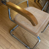 1970s Cantilever Chrome and Wicker Chairs - a Pair - FREE SHIPPING!