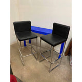 1970s Chrome and Black Bar Stools - a Pair - FREE SHIPPING!