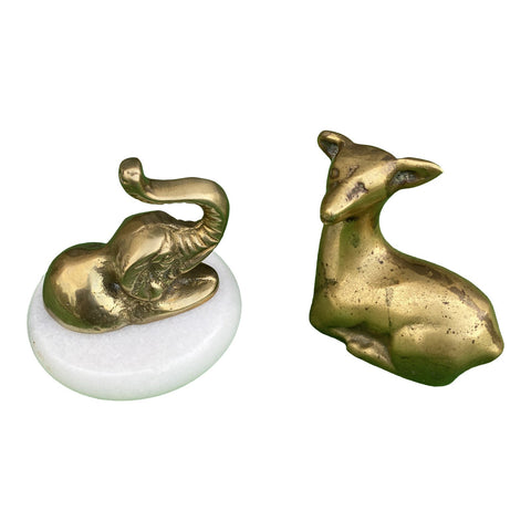 1970s Collection of Brass Figurines - Set of Two - FREE SHIPPING!