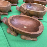 1970s Collection of Pig Teak Bowls - Set of 6 - FREE SHIPPING!