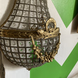 1970s French Hollywood Regency Brass Sconce - FREE SHIPPING!