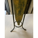 1970s Mid Century Yellow Pottery on Stand