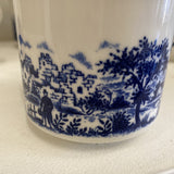 1970s Pastoral Chinoiserie Blue and White Cups - Set of 4 - FREE SHIPPING!
