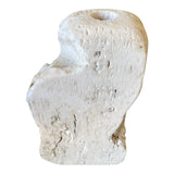 1970s Rustic White Stone Candle Holder - FREE SHIPPING!