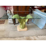 1970s Serge Roche Style Leaf Console and Mirror