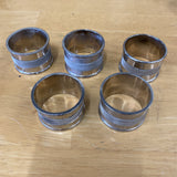 1970s Silver Napkin Ring Holders - Set of 5 - FREE SHIPPING!