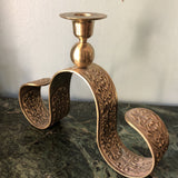 1970s Vintage Brass Candleholders - a Pair - FREE SHIPPING!