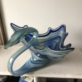 1970s Vintage Mid Century Blue Swan Bowl - FREE SHIPPING!