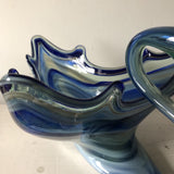 1970s Vintage Mid Century Blue Swan Bowl - FREE SHIPPING!