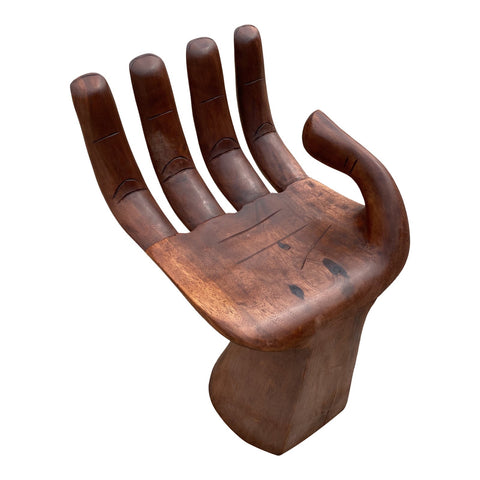 1970s Vintage Wooden Hand Shaped Chair - FREE SHIPPING! – Fig