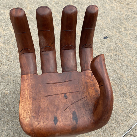 1970s Vintage Wooden Hand Shaped Chair - FREE SHIPPING! – Fig