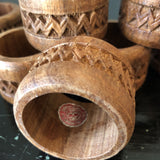 1970s Vintage Wooden Napkin Rings - Set of 8 - FREE SHIPPING!