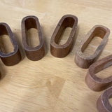 1970s Wooden Napkin Rings - Set of 8 - FREE SHIPPING!