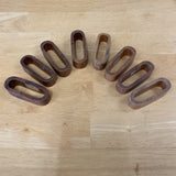 1970s Wooden Napkin Rings - Set of 8 - FREE SHIPPING!