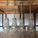 1980s Collection of Miniature Pendant Chandeliers - Set of 4 - FREE SHIPPING!