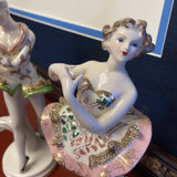 1980s Venetian Style Ceramic Figures - a Pair - FREE SHIPPING!