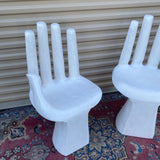 1990s White Wooden Hand Chairs - a Pair - FREE SHIPPING!