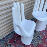 1990s White Wooden Hand Chairs - a Pair - FREE SHIPPING!
