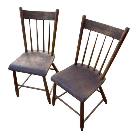 Antique Americana Wooden Chairs - a Pair - FREE SHIPPING!